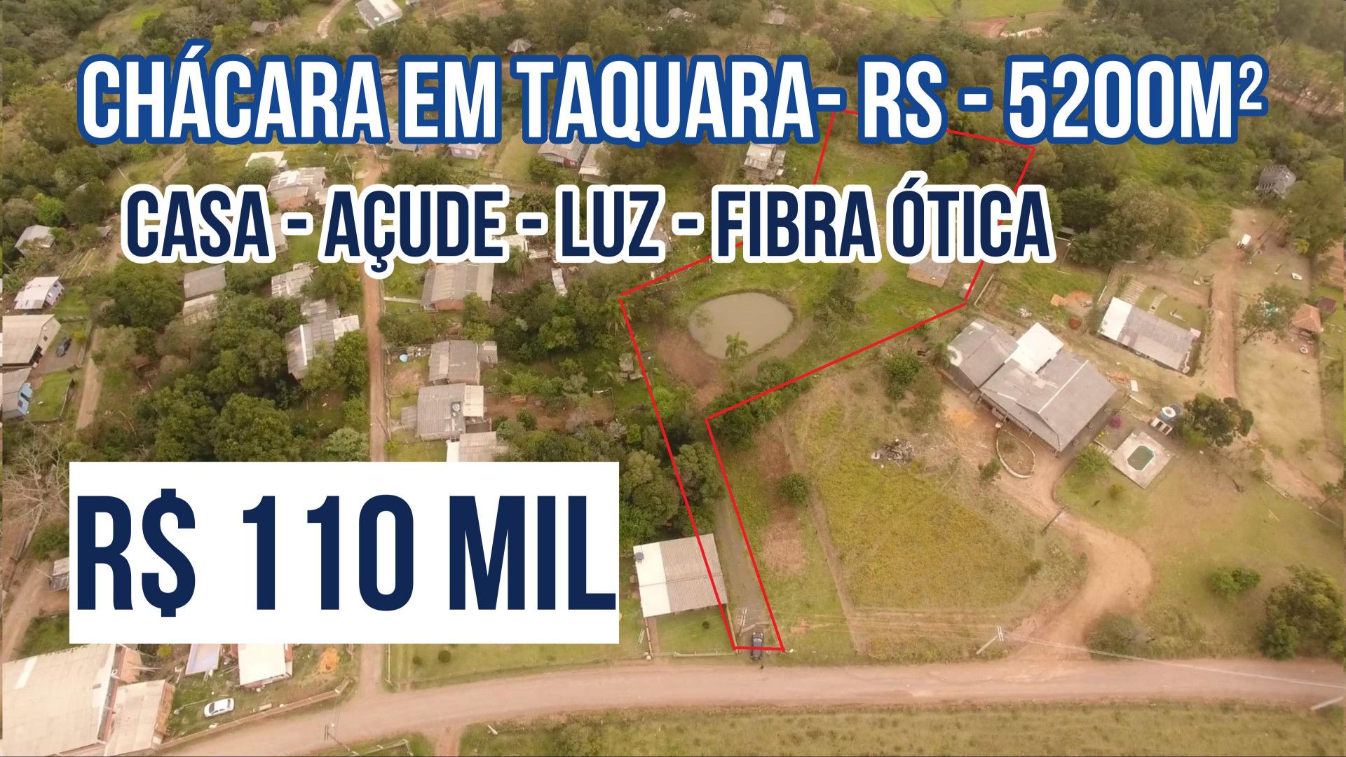 Chácara de 5.300 m² em Taquara, RS