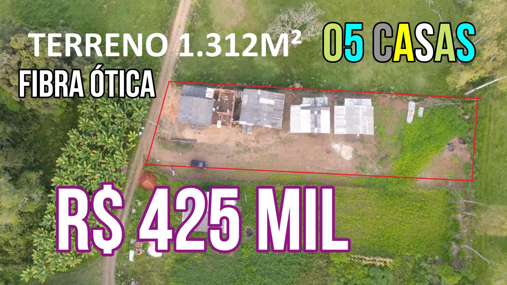 Terreno de 1.312 m² em Três Cachoeiras, RS